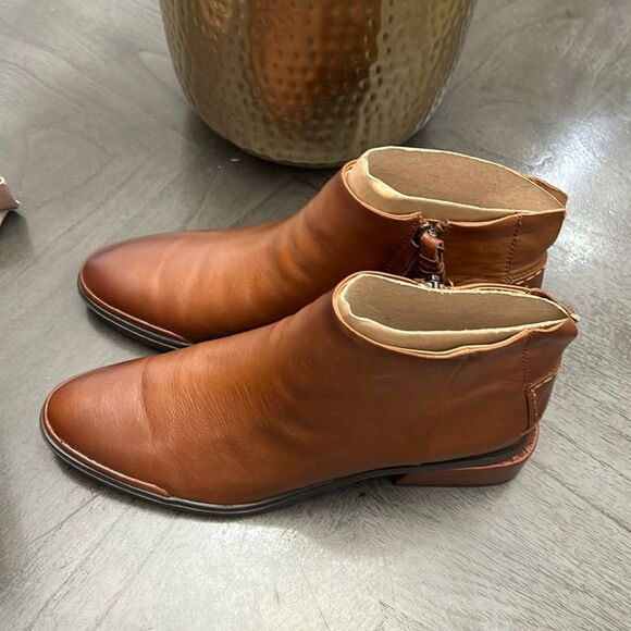 FRANCO SARTO NEMI WOMENS LEATHER BOOTIES ANKLE BOOTS - Picture 10 of 14